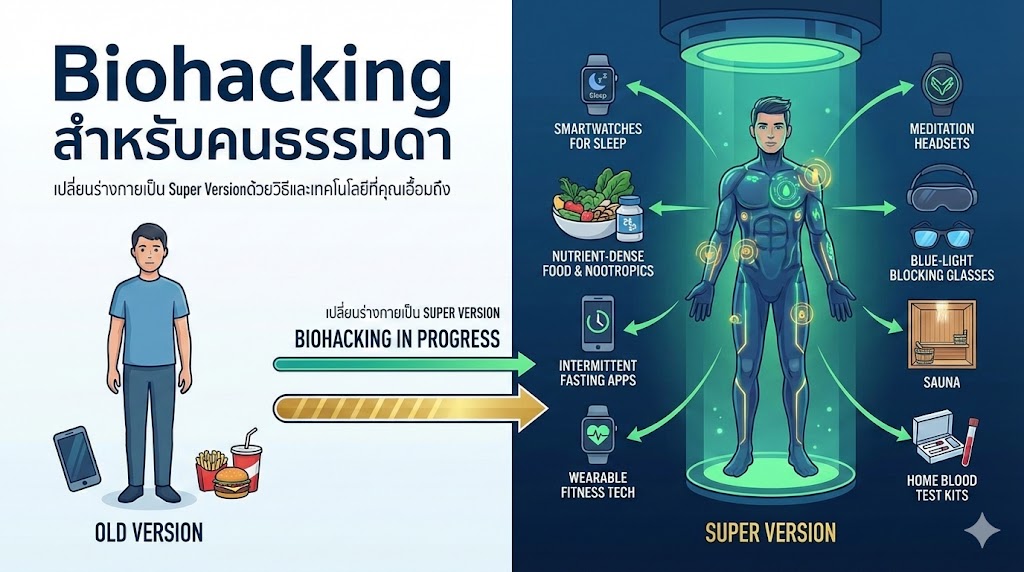 Biohacking สำหรับคนธรรมดา เปลี่ยนร่างกายเป็น Super Version ด้วยวิธีและเทคโนโลยีที่คุณเอื้อมถึง